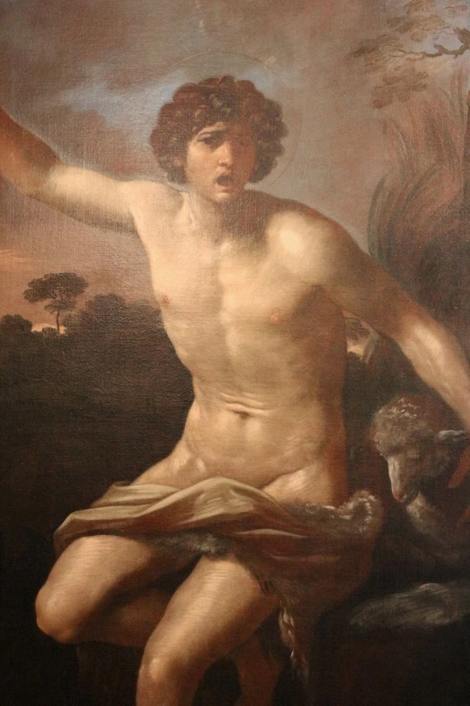 San Giovanni Battista predicante - Pinacoteca Nazionale di Bologna, dettaglio
